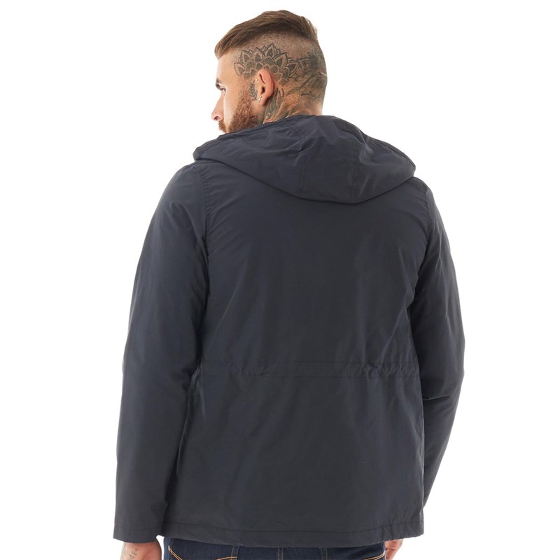 lyle and scott vintage mens micro fleece lined jacket deep sea blue