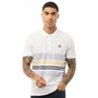 Lyle And Scott Vintage Mens Pique Stripe Polo White