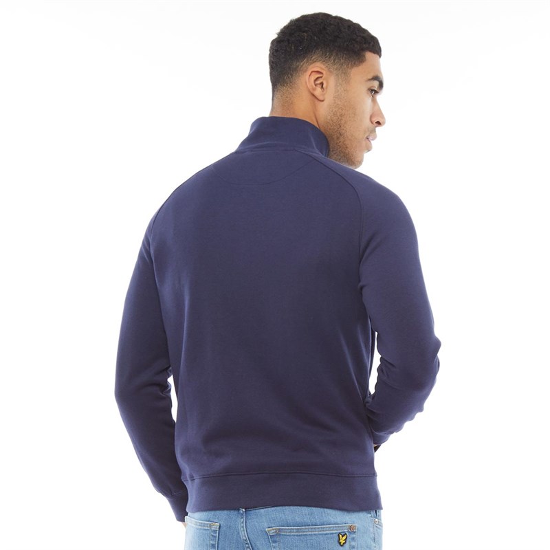 Buy Lyle And Scott Vintage Mens Funnel Neck Zip Through Sweatshirt Navy