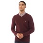 Lyle And Scott Vintage Tricot à Col-V Homme Bordeaux