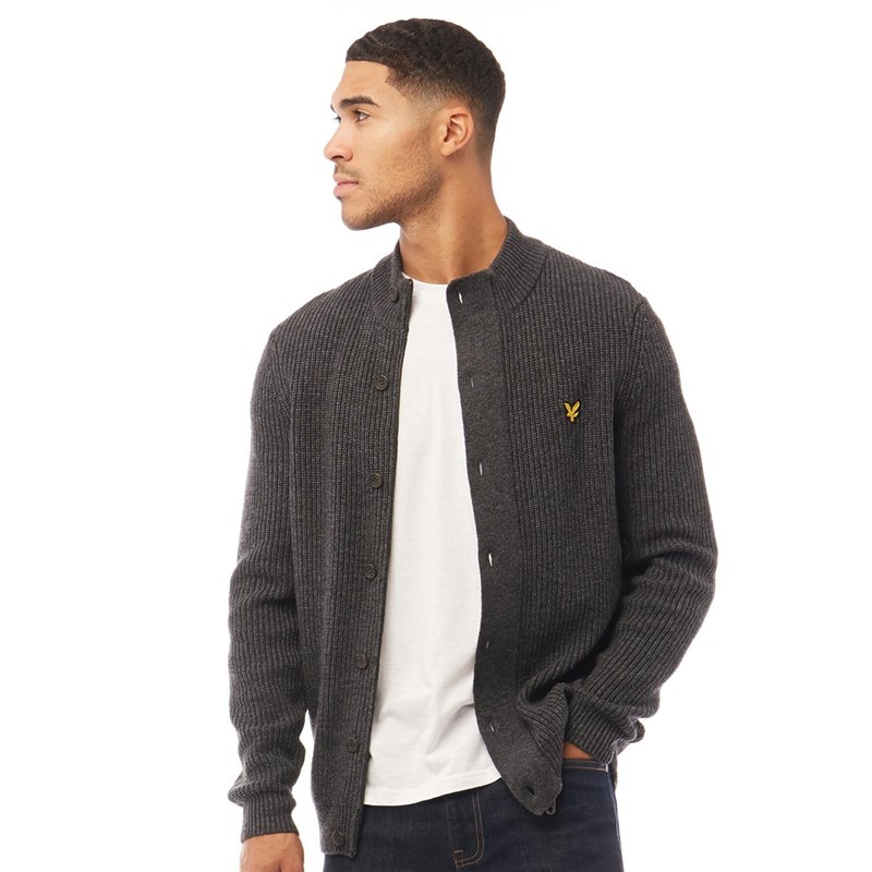 Buy Lyle And Scott Vintage Mens Zip Through Funnel Neck Cardigan