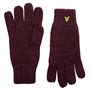 Lyle And Scott Vintage Mens Mouline Gloves Berry/Burgundy