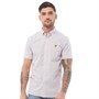 Lyle And Scott Vintage Heren Print Overhemd met Korte Mouwen Lila