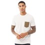 Lyle And Scott Vintage Mens Contrast Pocket T-Shirt Z828 White/Lichen Green