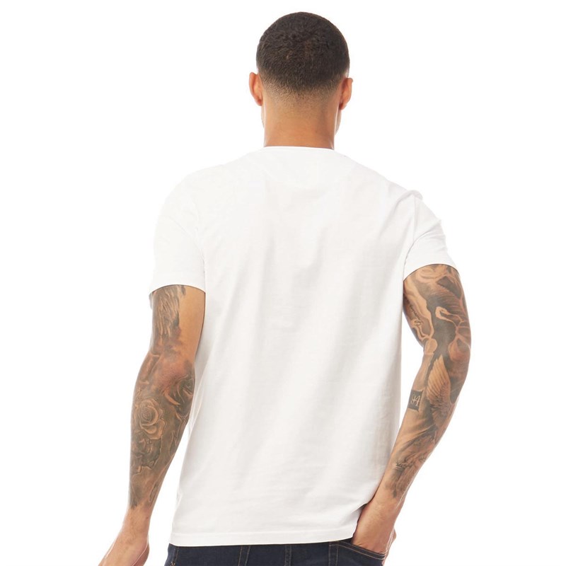 Lyle And Scott Vintage Mens Contrast Pocket T-Shirt Z828 White/Lichen Green