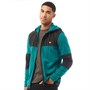 Lyle And Scott Vintage Mens Colour Breaker Full Zip Midlayer Hoodie Z789 Teal Green Marl