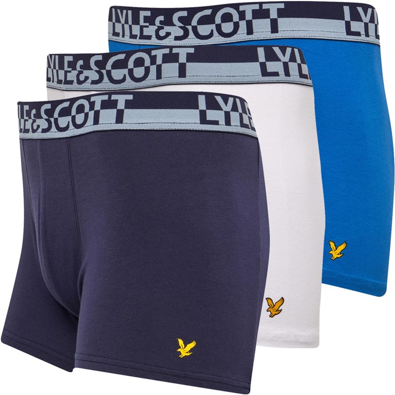 Buy Lyle And Scott Vintage Mens Ashton 3 Pack Boxers Peacoat/French