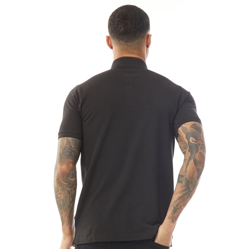 LUKE 1977 Męskie Kings Head Sport Koszulka Polo Czarny