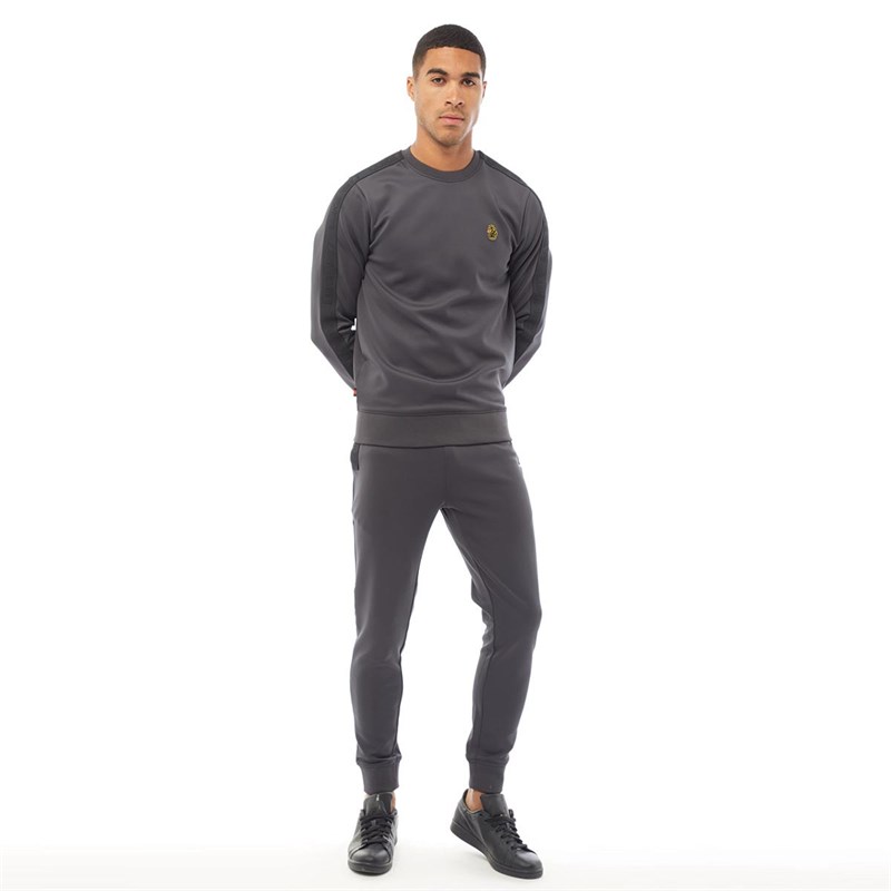 LUKE 1977 Mens TTTSWS Trico Sweatshirt Charcoal