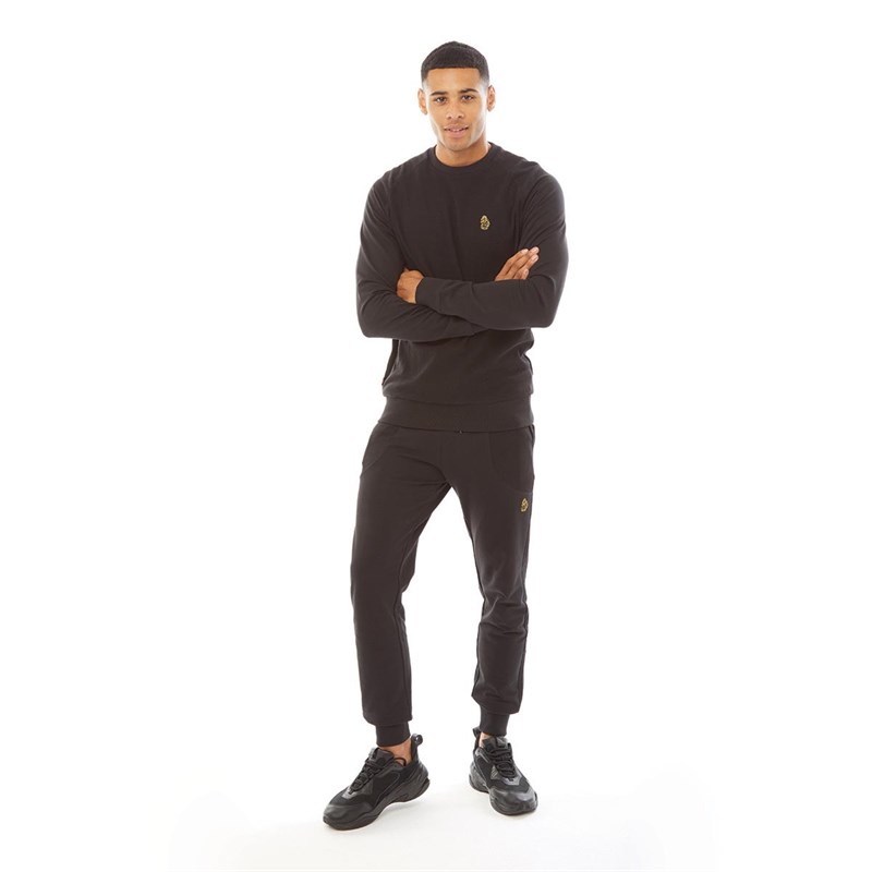LUKE 1977 Mens New Guy Tracksuit Black