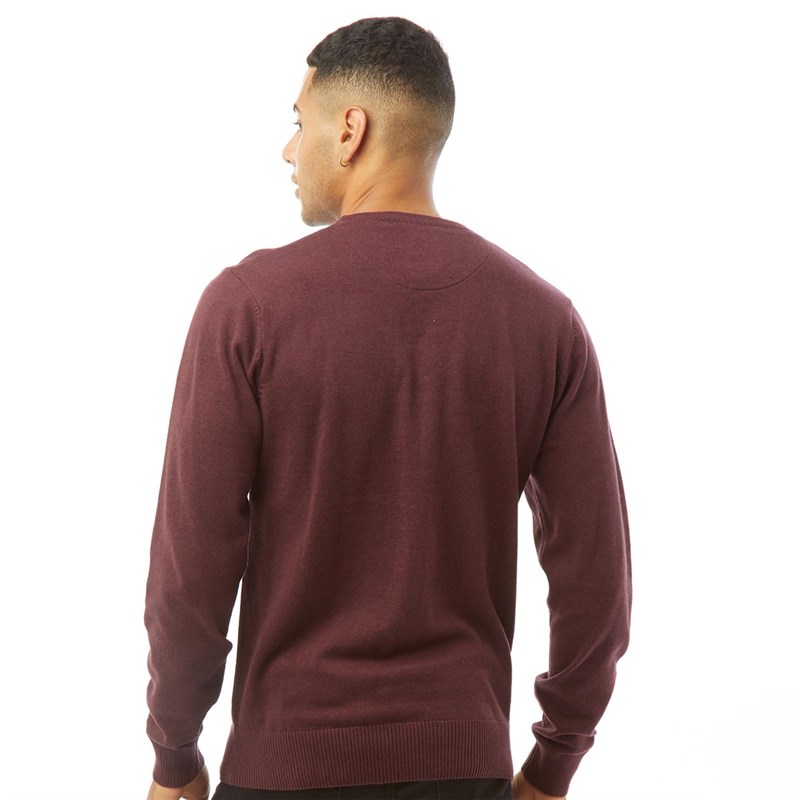 LUKE 1977 Męskie Gerard 3 Bluzy Bez Kaptura Bordowy