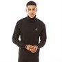 LUKE 1977 Mens Turtles Neck Roll Neck Jumper Black