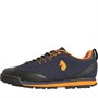 LUKE 1977 Mens Idris Trainers Navy/Black/Bright Orange