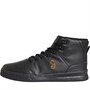 LUKE 1977 Mens Waun Hi Top Trainers Black/Black