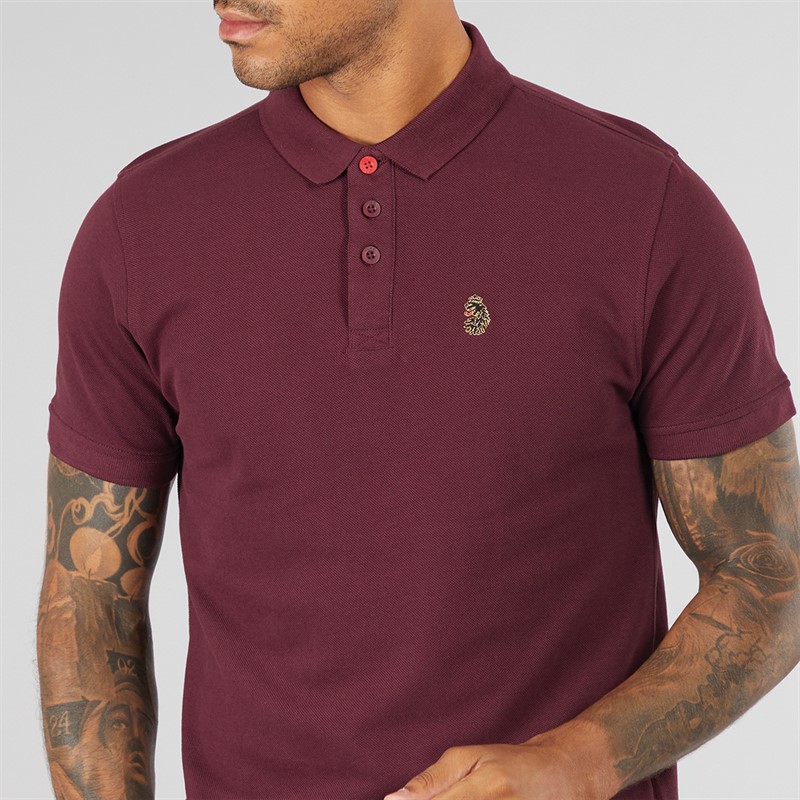 LUKE 1977 Heren Williams Polo’s met korte mouwen Diep Rood