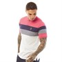 LUKE 1977 Mens Shuffle Polo Luc Pink/Evening Blue/White