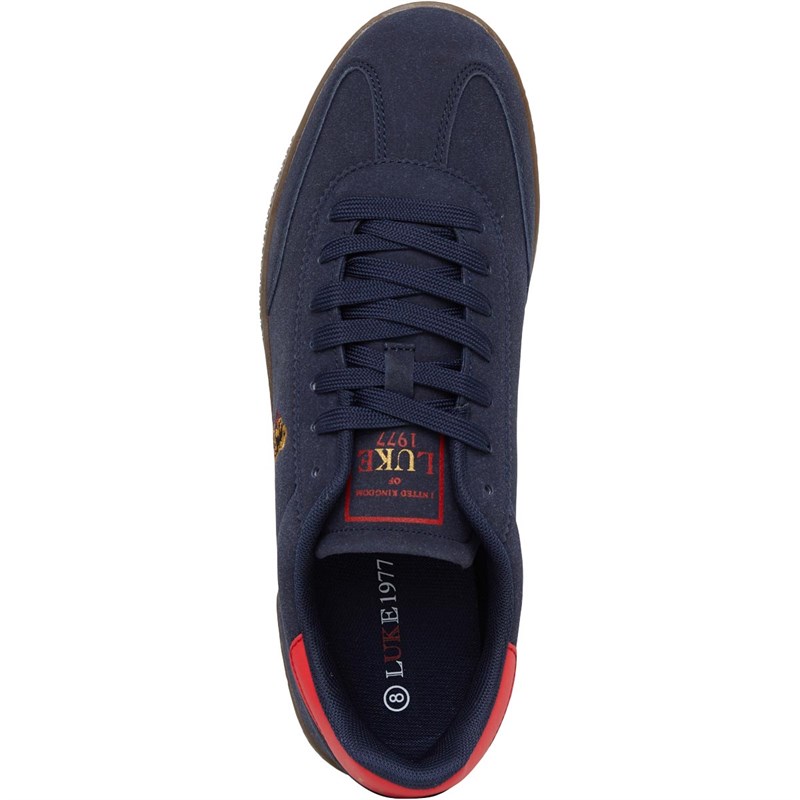 LUKE 1977 Mens Berg Trainers Navy/Red