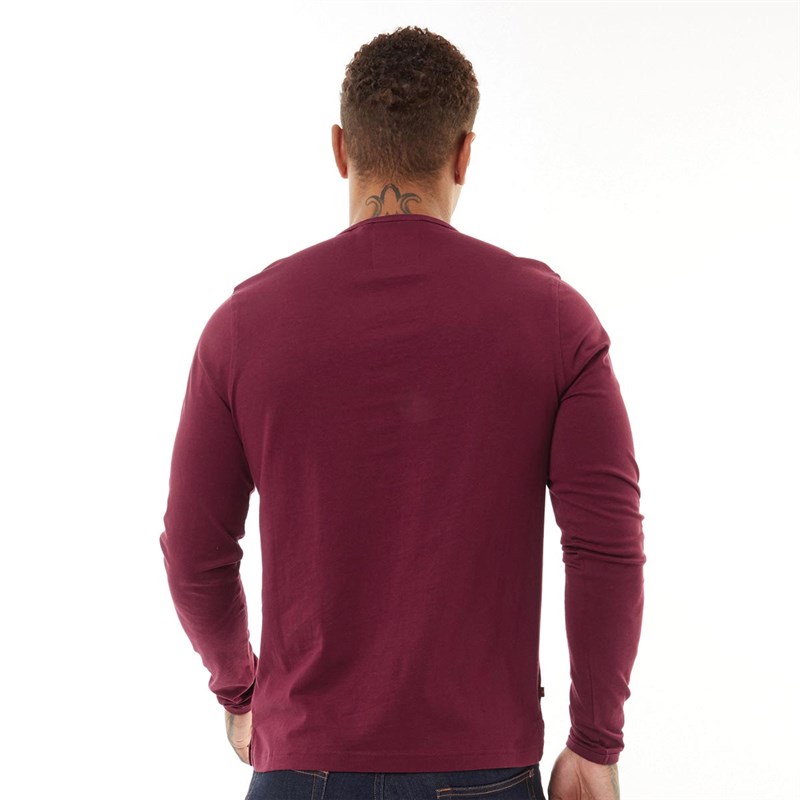 LUKE 1977 Mens Trouser Snake Long Sleeve T-Shirt Garnet