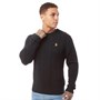 LUKE 1977 Mens Morden Cable Knit Jumper Black B