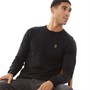 LUKE 1977 Mens Gerard 3 Crew Neck Knitted Jumper Black B