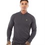 LUKE 1977 Mens Williams Long Sleeve Polo Charcoal