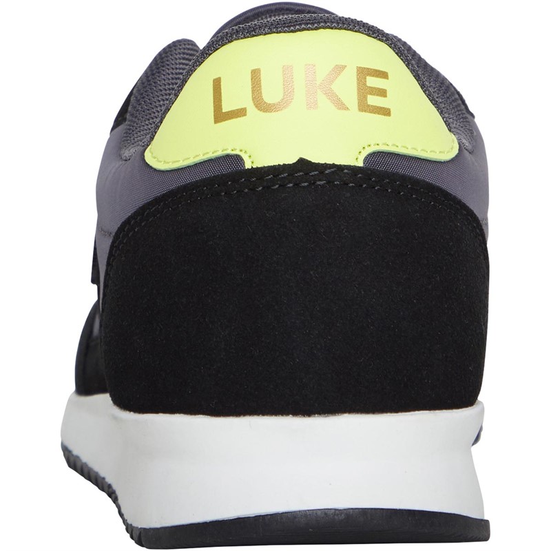 LUKE 1977 Mens Figg Trainers Black/Dark Grey/White/Yellow