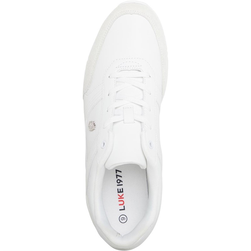 Buy LUKE 1977 Mens Groves Trainers White Mono