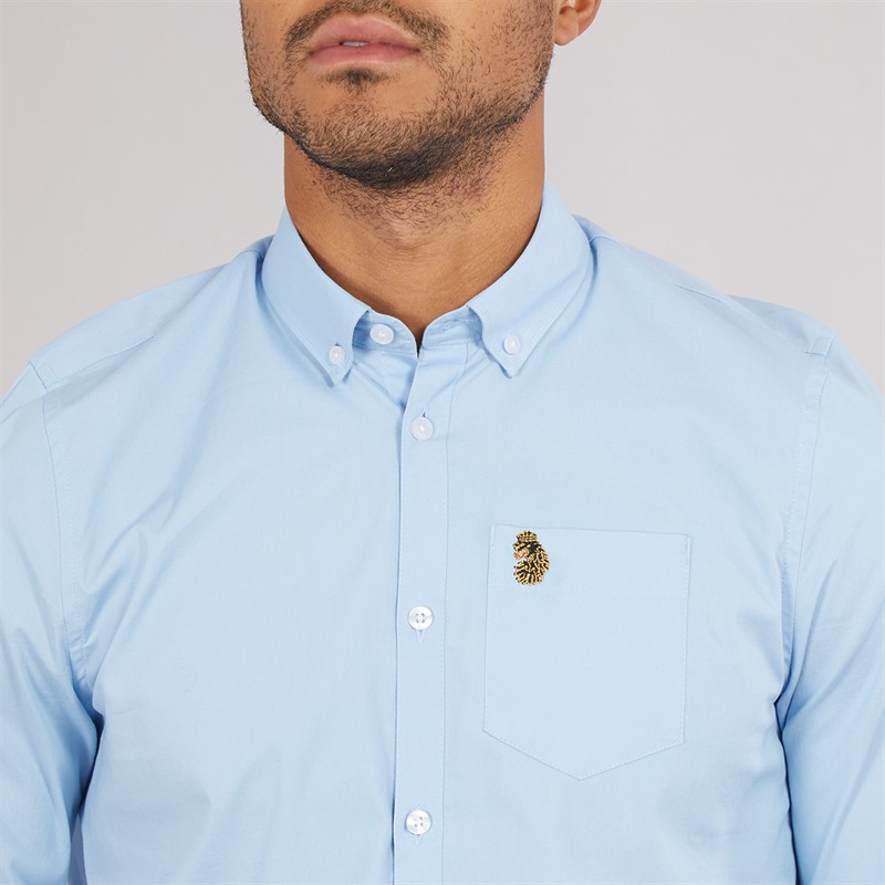 LUKE 1977 Mens Telford Long Sleeve Shirt Sky
