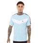 LUKE 1977 Mens Calvia Crew Chevron T-Shirt Light Blue