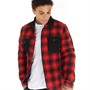 LUKE 1977 Mens Elan Valley Checked Overshirt Red/Black