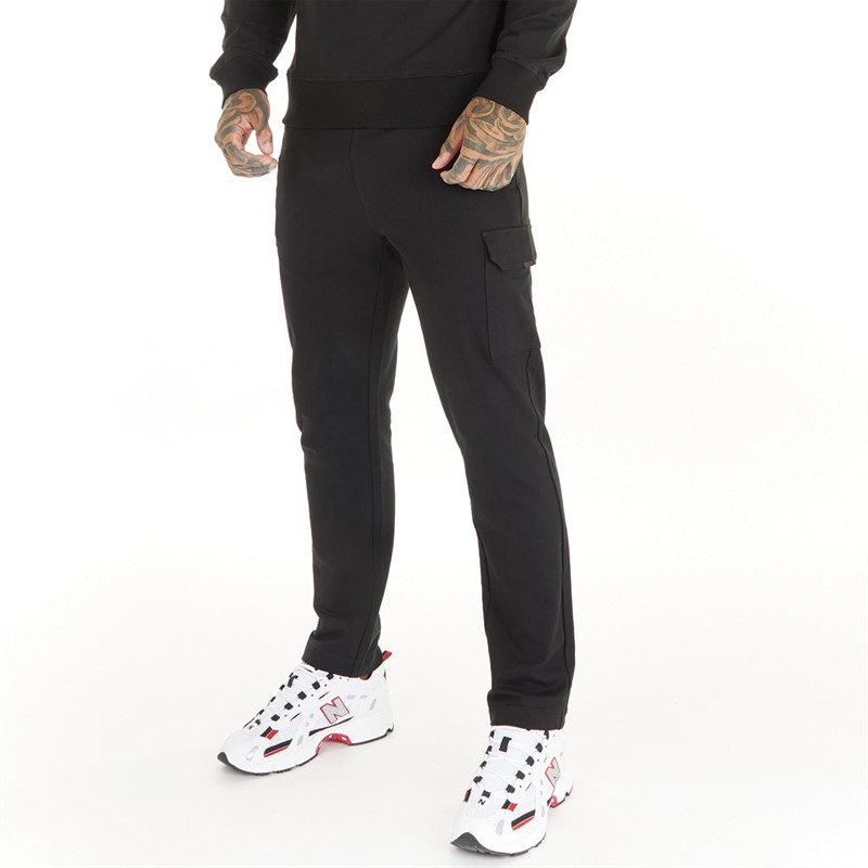 LUKE 1977 Mens Estoril Two Pocket Joggers Black