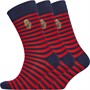 LUKE 1977 Mens James Three Pack Dress Socks Marina Navy