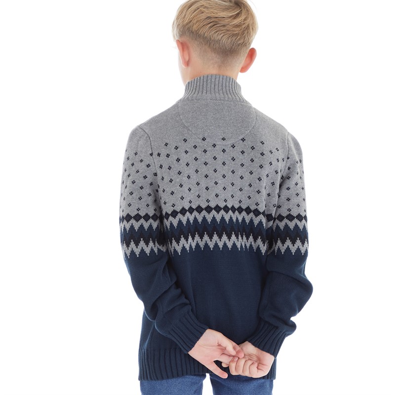 LUKE 1977 Boys Tignes Knit Jumper Blueberry/Mmg/Black