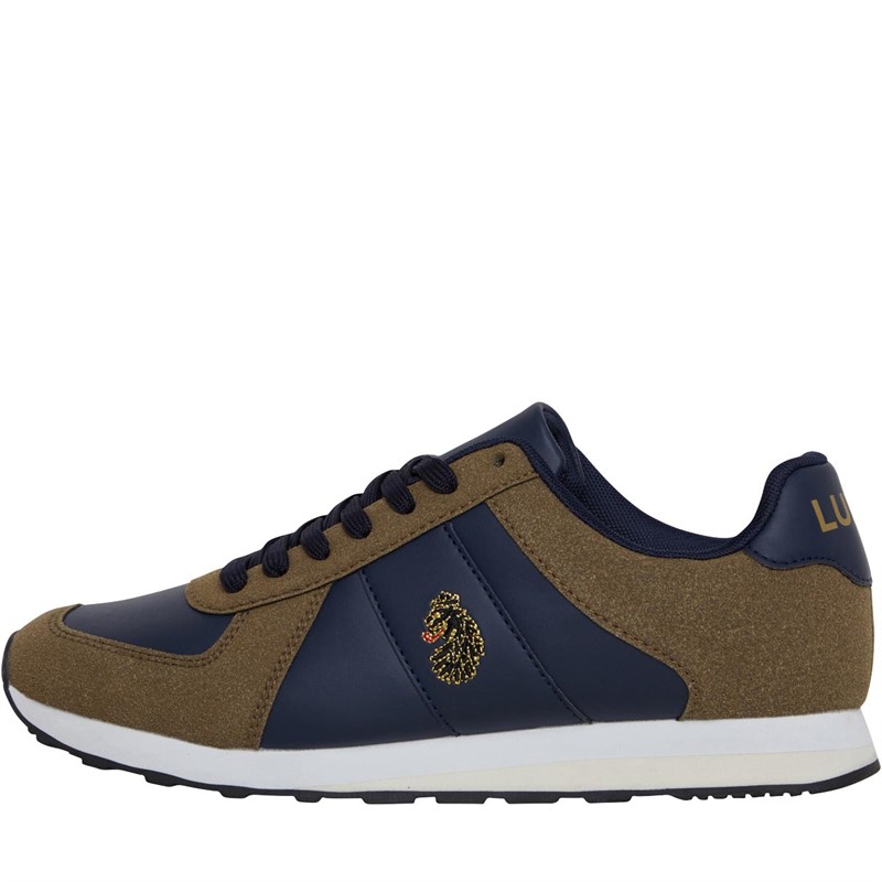 LUKE 1977 Mens Fach Trainers Khaki/Navy