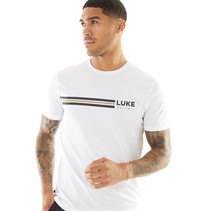 LUKE 1977 Mens Block Stripe T-Shirt White