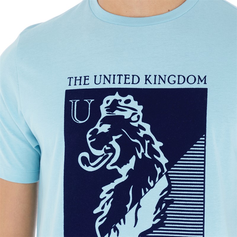 LUKE 1977 Mens Stamp On It T-Shirt Light Blue