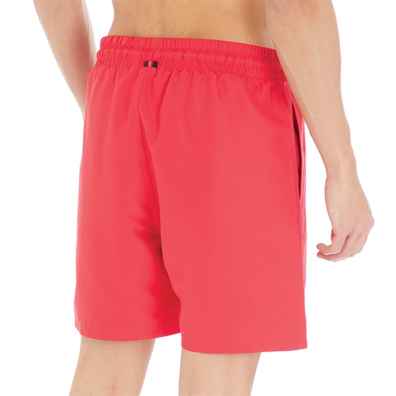 LUKE 1977 Mens Side On Logo Swim Shorts Marina Red