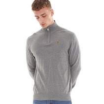 LUKE 1977 Mens Pretender 1/4 Zip Jumper Mid Grey B