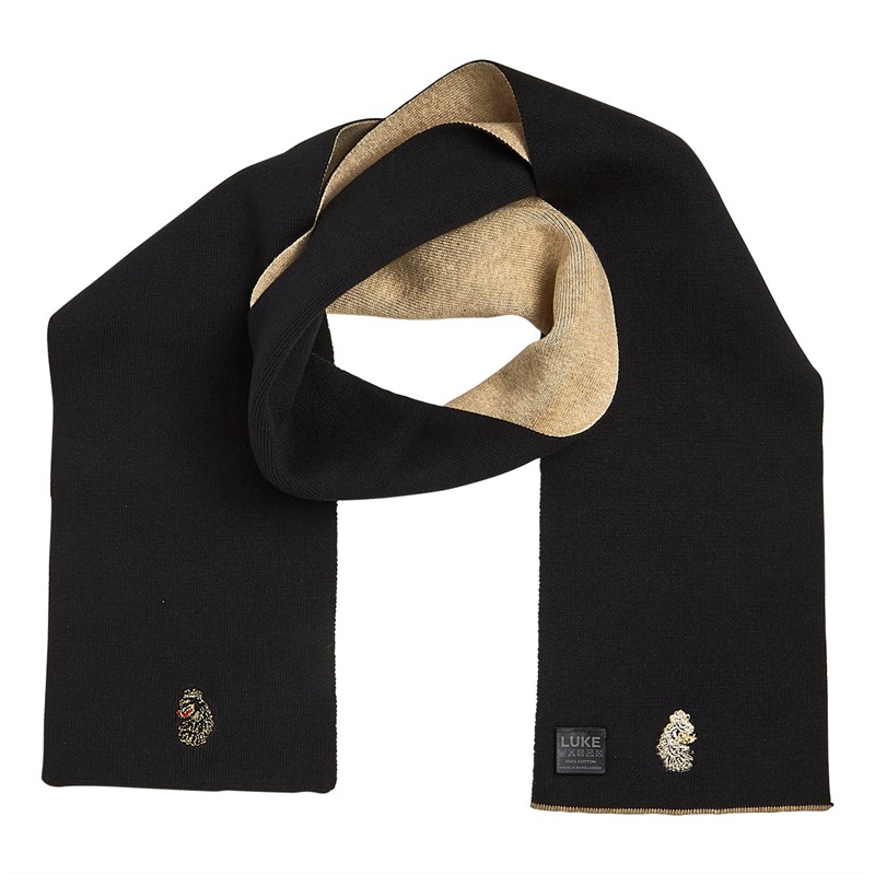 LUKE 1977 Mens Gerard 3 Scarf Black/Stone