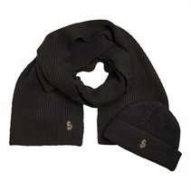 LUKE 1977 Mens Dexy Cap Beanie And Scarf Set Black