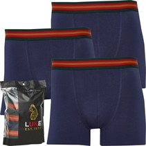 LUKE 1977 Mens Rick Long Three Pack Boxers Navy