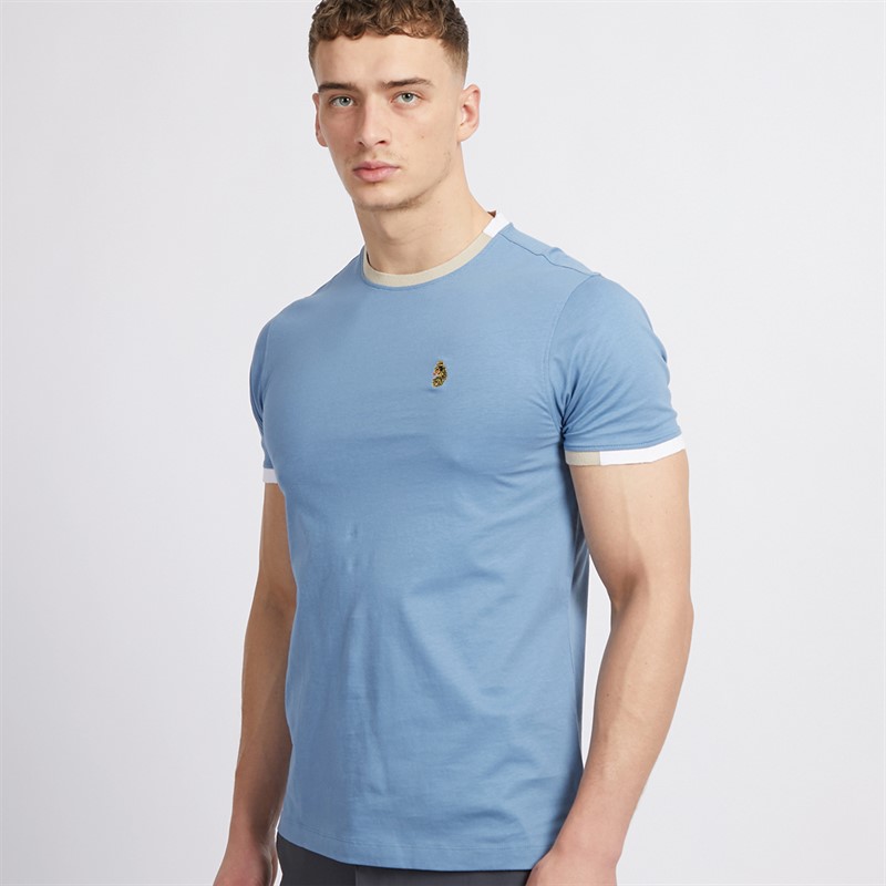 LUKE 1977 Mens Looper T-Shirt Elemental Blue/Stone