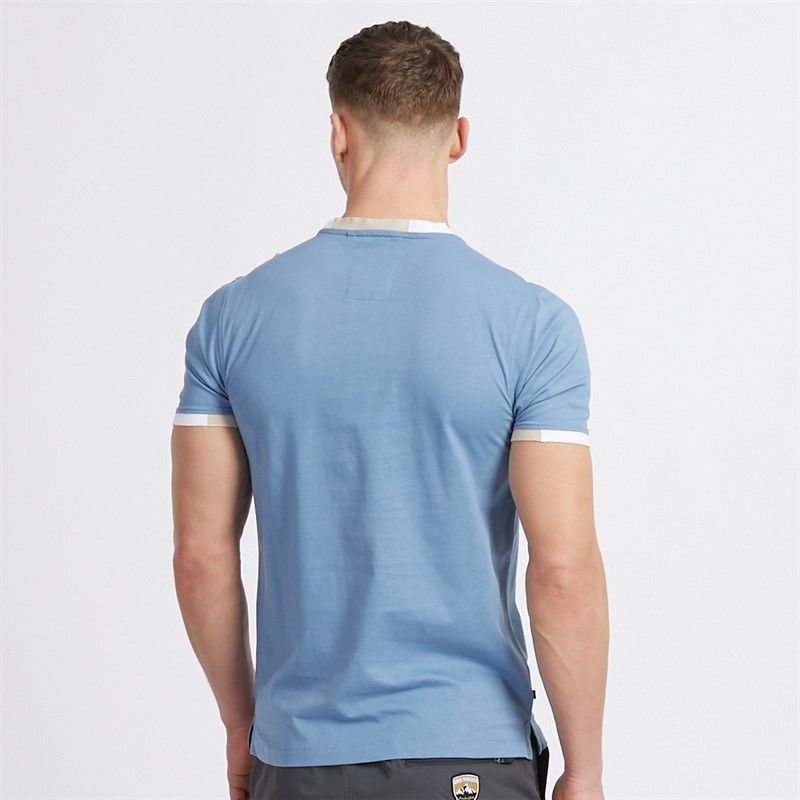 LUKE 1977 Mens Looper T-Shirt Elemental Blue/Stone