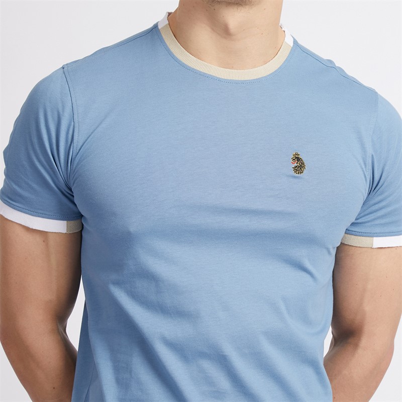 LUKE 1977 Mens Looper T-Shirt Elemental Blue/Stone