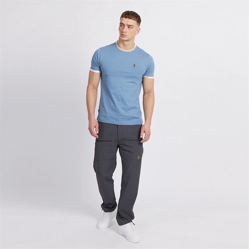 LUKE 1977 Mens Looper T-Shirt Elemental Blue/Stone