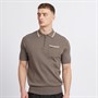 LUKE 1977 Mens Sebaco Knitted Polo Mushroom