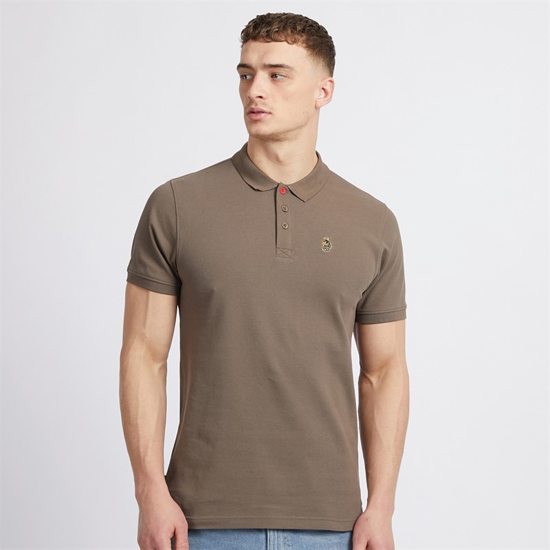 LUKE 1977 Mens Williams Polo Mushroom pique - Size M