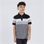 LUKE 1977 Boys Shuffle Polo Black/White/Mid Grey