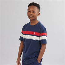 LUKE 1977 Boys Brazilia T-Shirt Navy/Marina Red/Stone