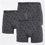 LUKE 1977 Mens Bassy AOP Three Pack Boxers Charcoal
